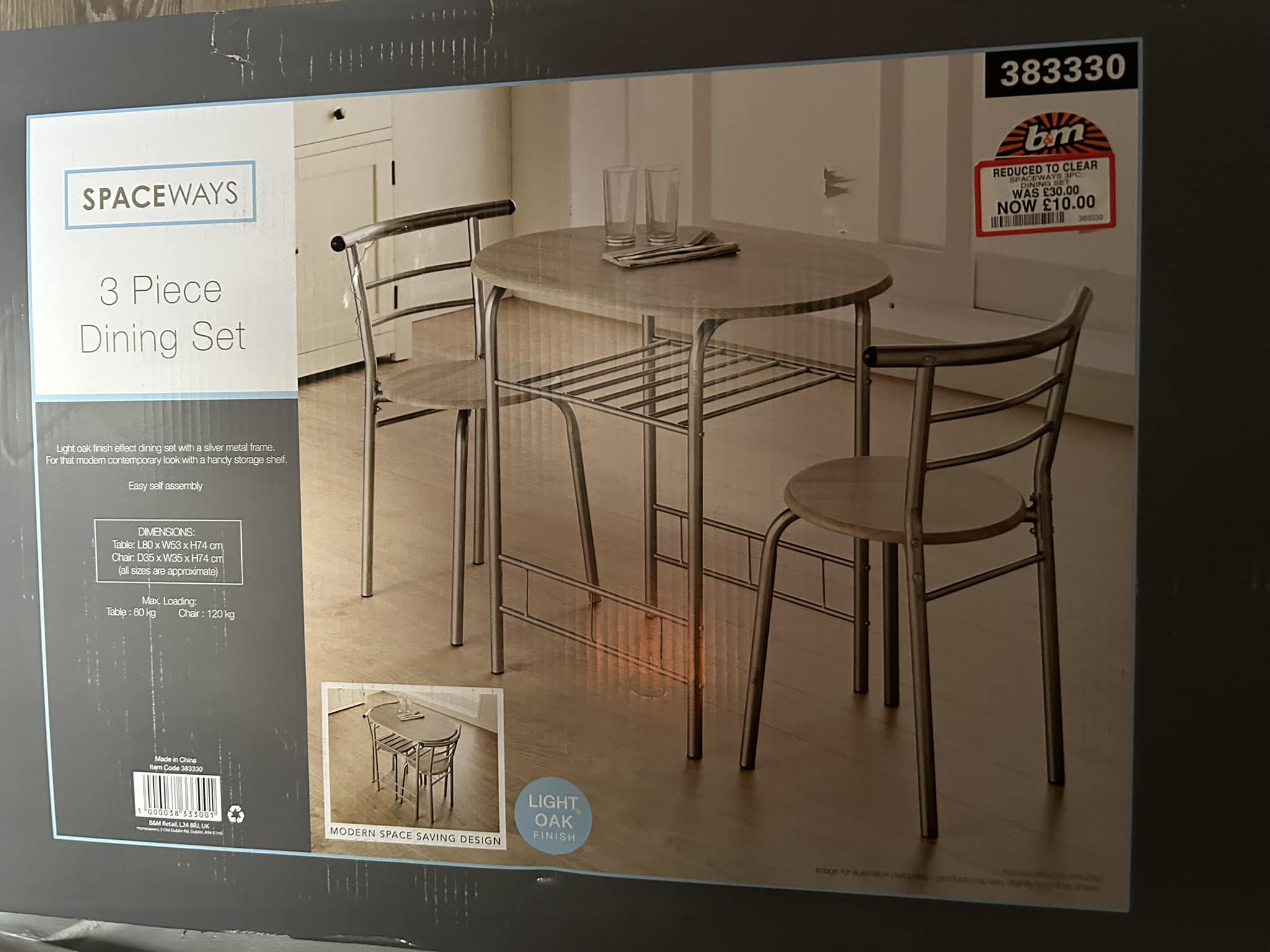 Shoppers are flocking to B&M for a bargain dining set that is scanning for £65 at the tills instead of £10