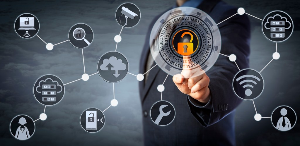 Blue chip manager is unlocking a virtual locking mechanism to access shared cloud resources.