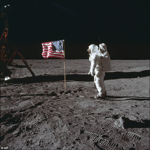 In 1969 Neil Armstrong and Buzz Aldrin (pictured) planted the American flag on the moon's surface. But, even though this looked a lot like staking a claim to our lunar satellite, the law of space disagrees