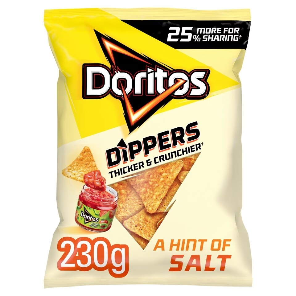 Save £2 on Doritos Dippers tortilla chips and a jar of Doritos salsa