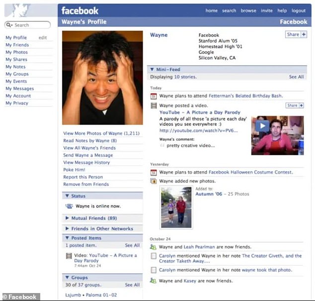 In 2006, when it was first made open to the public, Facebook added the Newsfeed and Mini Newsfeed (pictured) these collected all the updates to users' profiles in one place