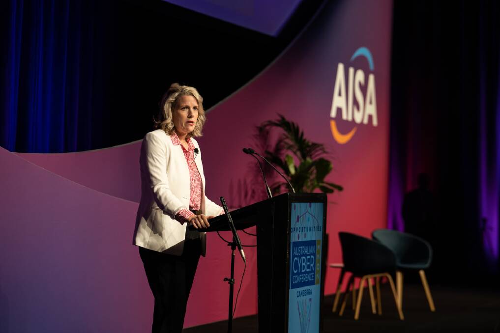 Minister for Cyber Security & Home Affairs the Hon Clare ONeil MP speaking at last year's conference. Picture Magnetic Shots