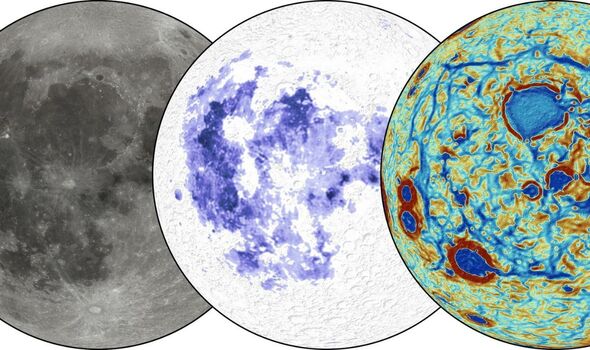 Pictorial depiction of formation of the moon