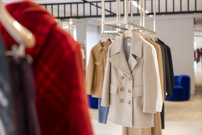 Jackets on display at a Burberry store in London 