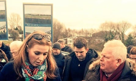 Angela Rayner with protesters against housebuilding plans for Ashton Hurst in her constituency.