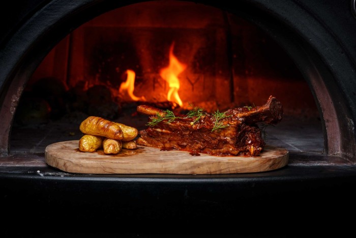 Wood-oven-braised beef short rib at Ekstedt at The Yard