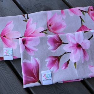 pannband mössa tub med blommor magnolia