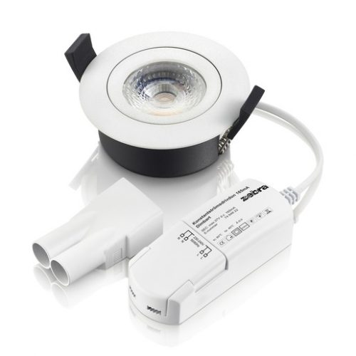 Zebra Downlight IZO 2.0 LED 6,5W 2700K vinklingsbar IP44 vit