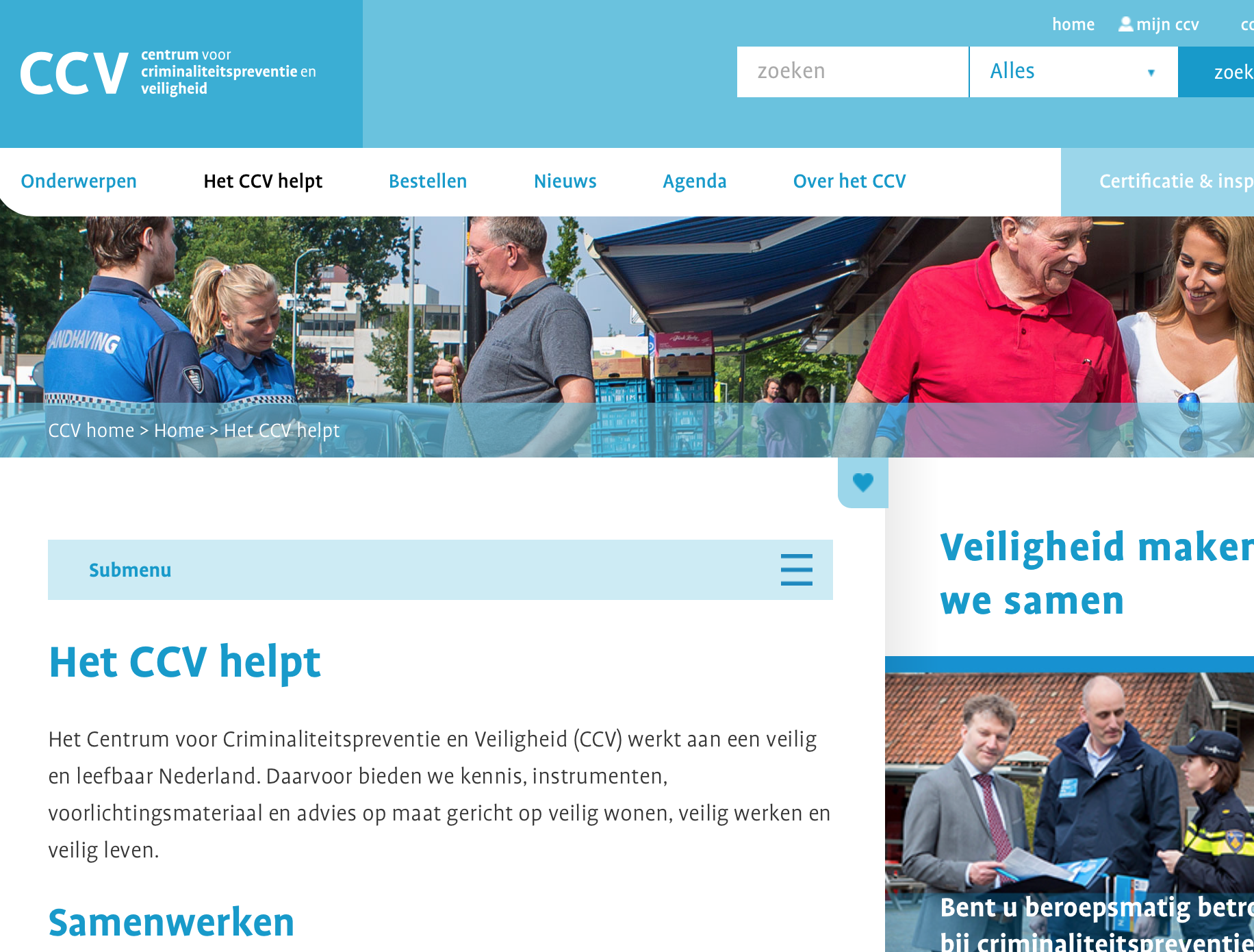 Wat kan het CCV voor u betekenen?