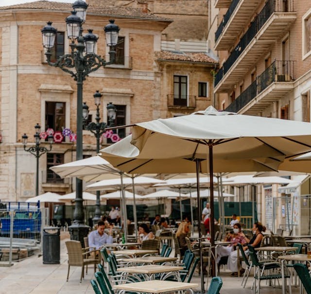 Exterior of cafe in Valencia, Spain.