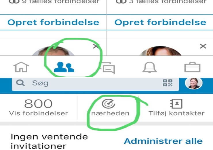 LinkedIn I nærheden