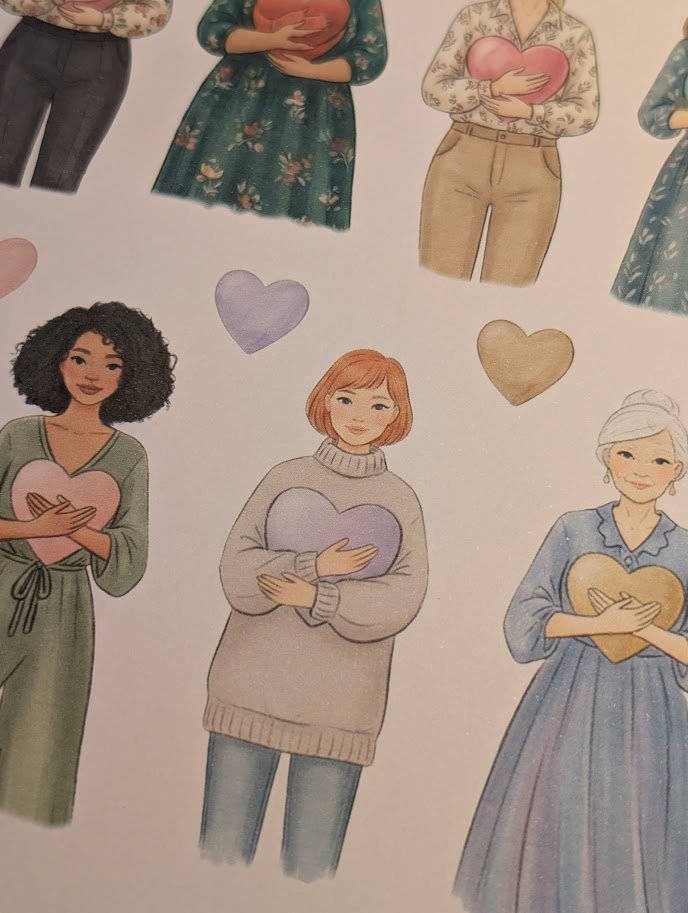 51. Älskade kvinnor Stickersark - Bild 3