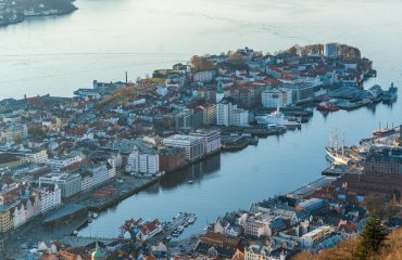 high angle view of city