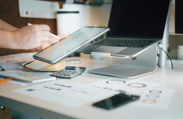 electronic devices in an office