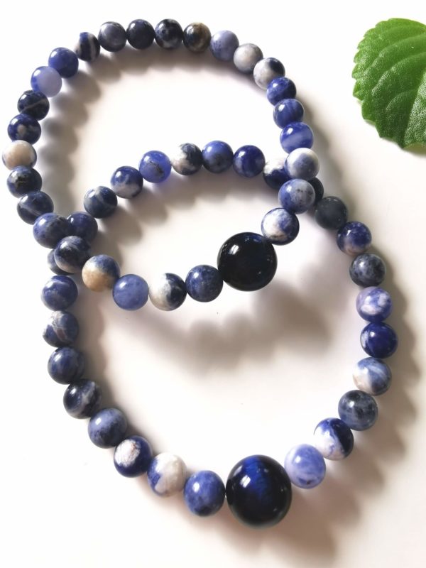 Crystal Bracelet with Sodalite