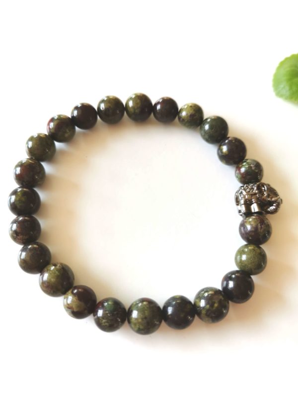 Crystal Bracelet with Dragon Blood Jasper