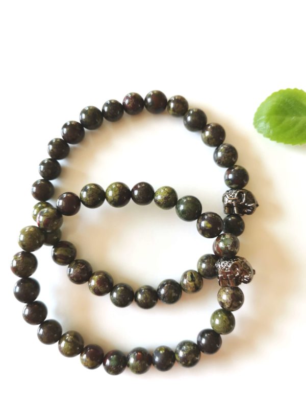 Men's bracelet in dragon blood jasper