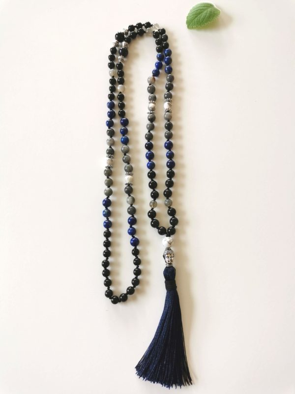 Unique Malachite Necklace with Lapis Lazuli