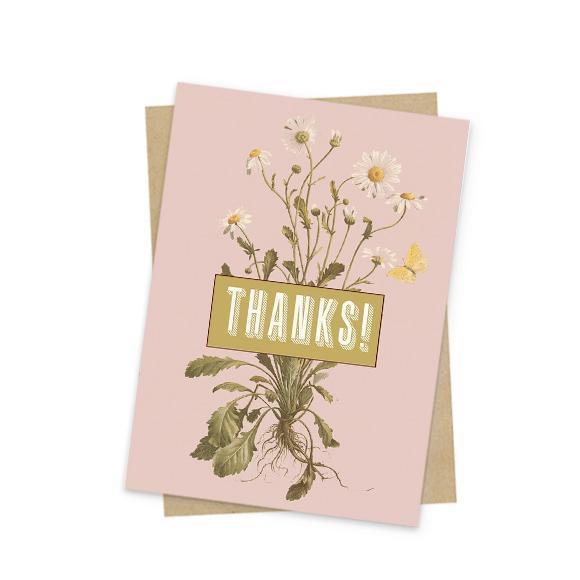 Thank you card with maguerite flower