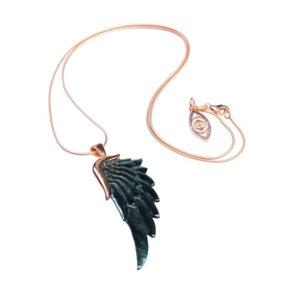 Angelica necklace with angel wing pendant