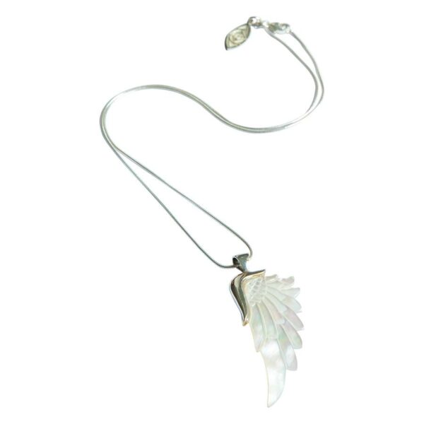 Mother of pearl angel wing necklace from Lalimalu