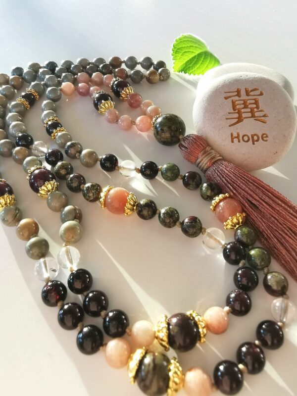 Hope Mala Necklace with Crystals