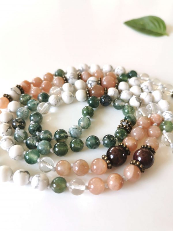 NEW BEGINNINGS Mala necklace - unique, handmade of crystal with meaning