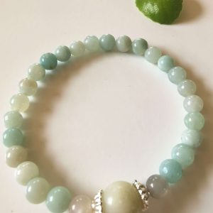 Amazonite and Moonstone Bracelet - Your Truth. Read more in the Crystal Guide