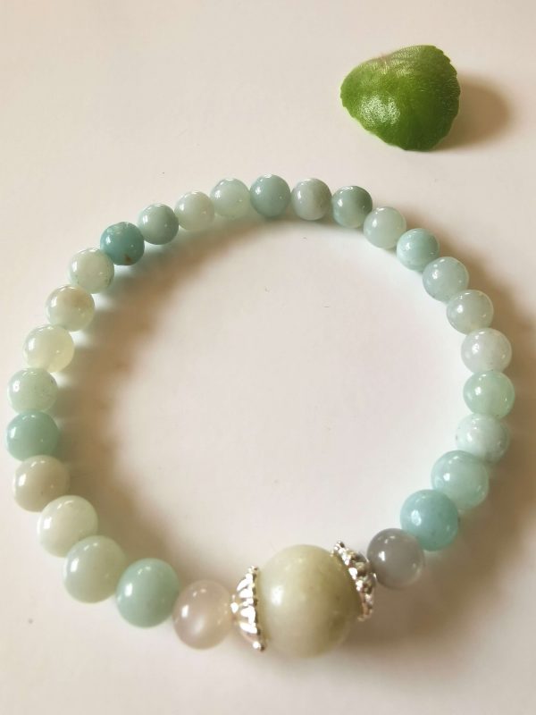 Amazonite and Moonstone Bracelet - Your Truth. Read more in the Crystal Guide