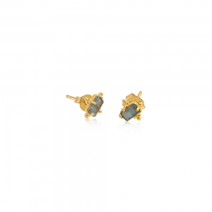 Crystal Earrings with Labradorite