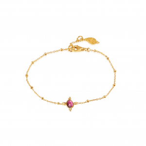 Gentle Heart crystal bracelet with pink tourmaline