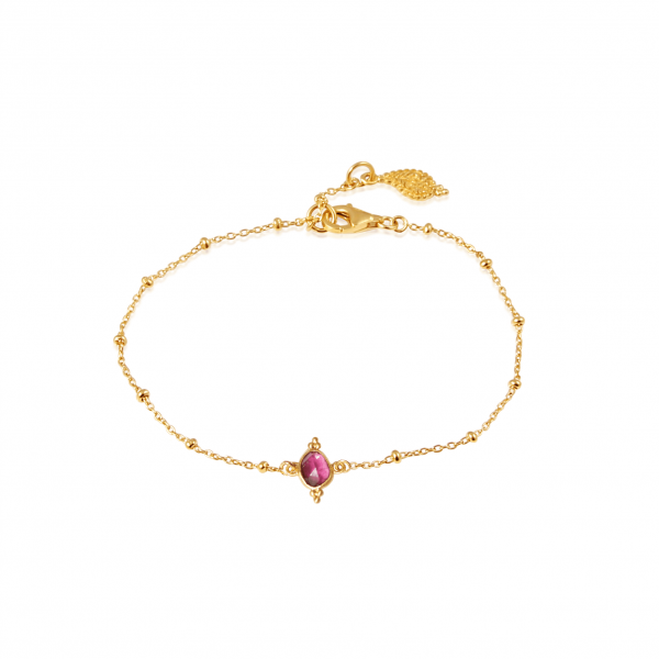 Gentle Heart crystal bracelet with pink tourmaline