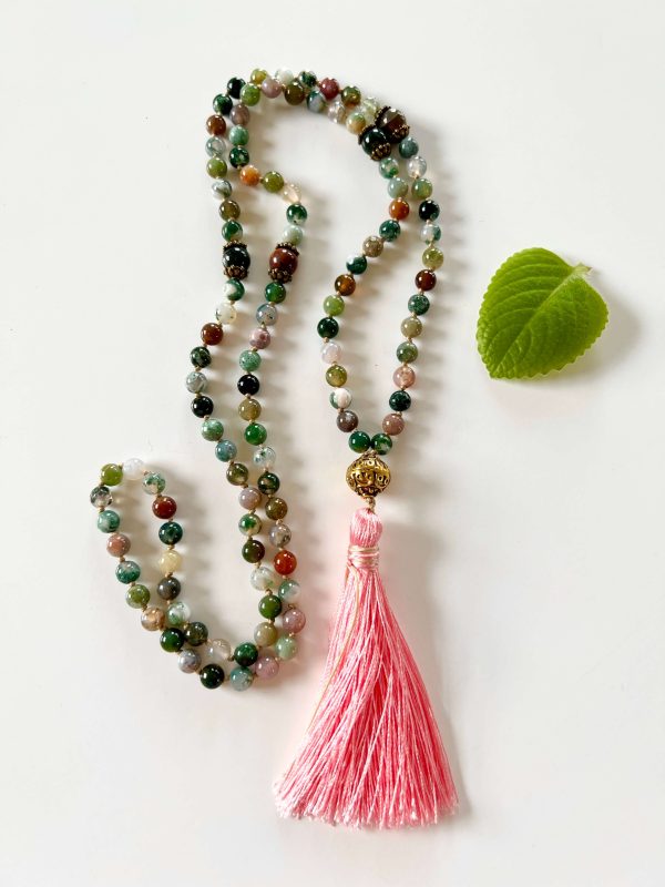 Malachite Necklace with Indian Agat from byTrampenau