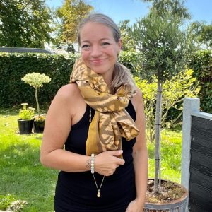 YELLOW OPTIMISM handwoven scarf from byTrampenau