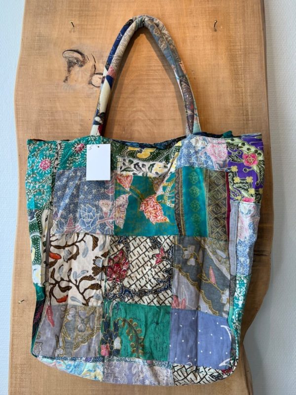 upcycled taske i patchwork fra Bali