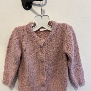 Rosa stickad kofta stl 80