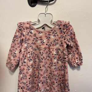 Rosa blommig klänning stl 74