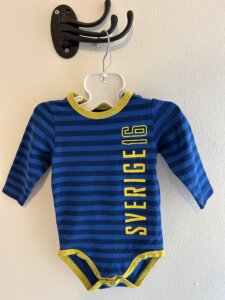 Blå/gul Sverige boddy stl 62