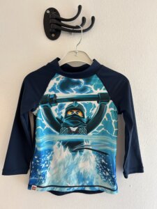 Blå mönstrad Uv-badtröja stl 104