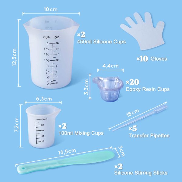 silicone cups - 100 & 450 ml