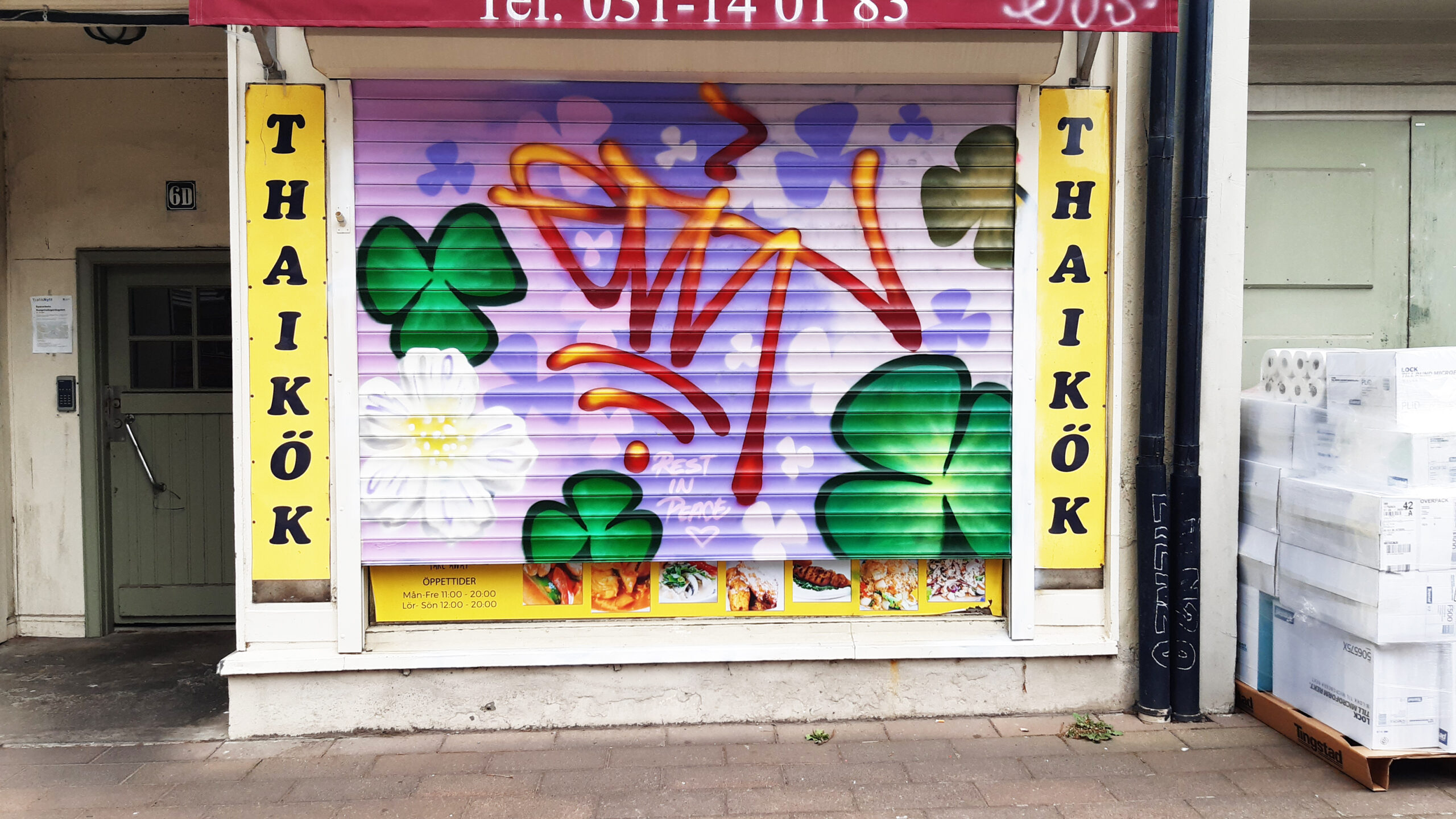 Cabelone Graffiti Mural Majorna Göteborg Familjebostäder