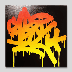 Tavla | ”Fire” | Squeezer-tag | 30x30cm