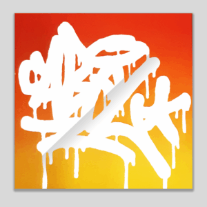 Spegelavla | ”Fire” | Squeezer-tag | 30x30cm