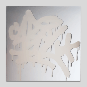 Spegelavla | ”Silver” | Squeezer-tag | 30x30cm