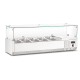Refrigerated Prep Rail with Sneeze Guard — Refrigerated Storage: Maintain ideal temperatures for prepped ingredients, cond...
