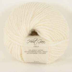 Winter White_Cielo_Luftigt garn i alpala og Super Fine Merino