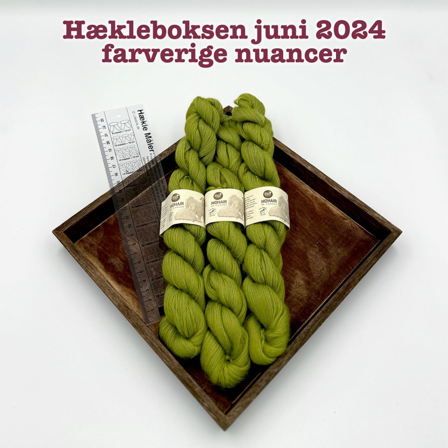 Hækleboksen juni 2024 farverige nuancer - Mohair by Canard - 1-trådet kidmohair