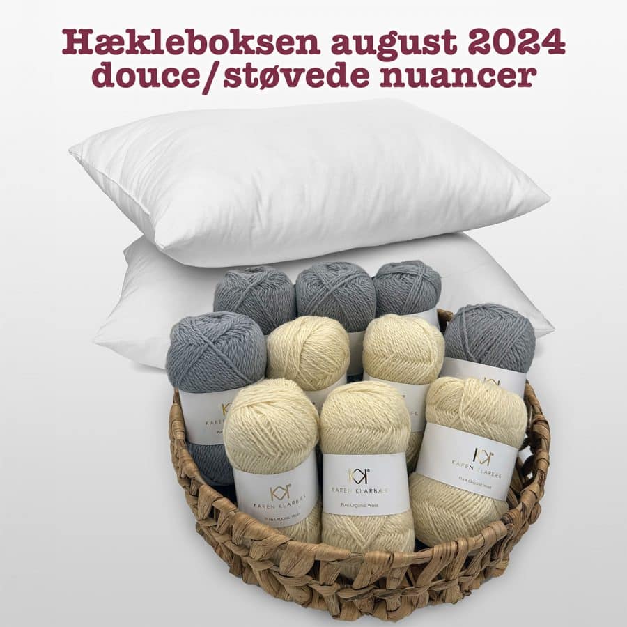 Hækleboksen august 2024 douce/støvede nuancer