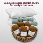 Hækleboksen august 2024 farverige nuancer