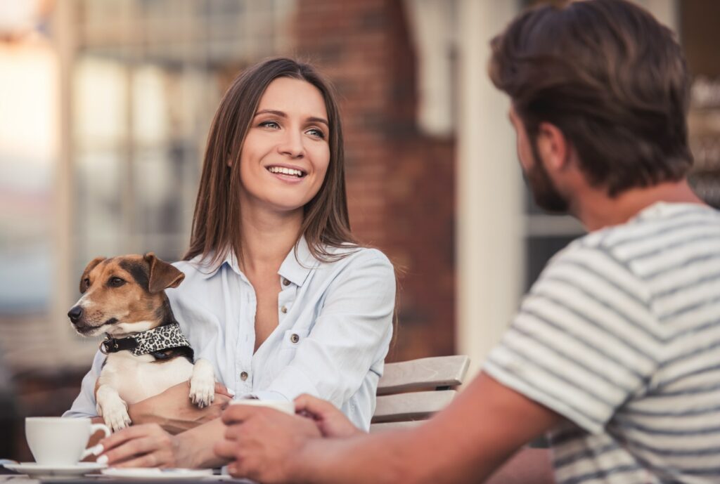 Couple with dog